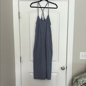 Striped Blue Maxi Dress
